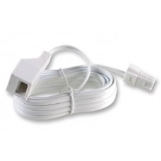 15m White Telephone Extension Lead